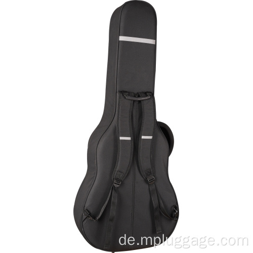 Einfache schwarze Gitarrenmusiktasche